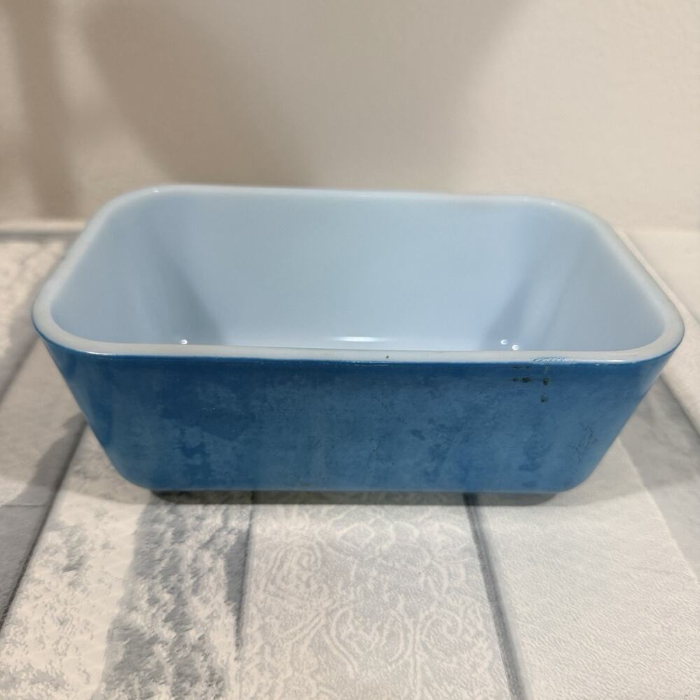 PYREX Blue Refrigerator Dish, Baking Dish 0502, No Lid, Excellent Condition